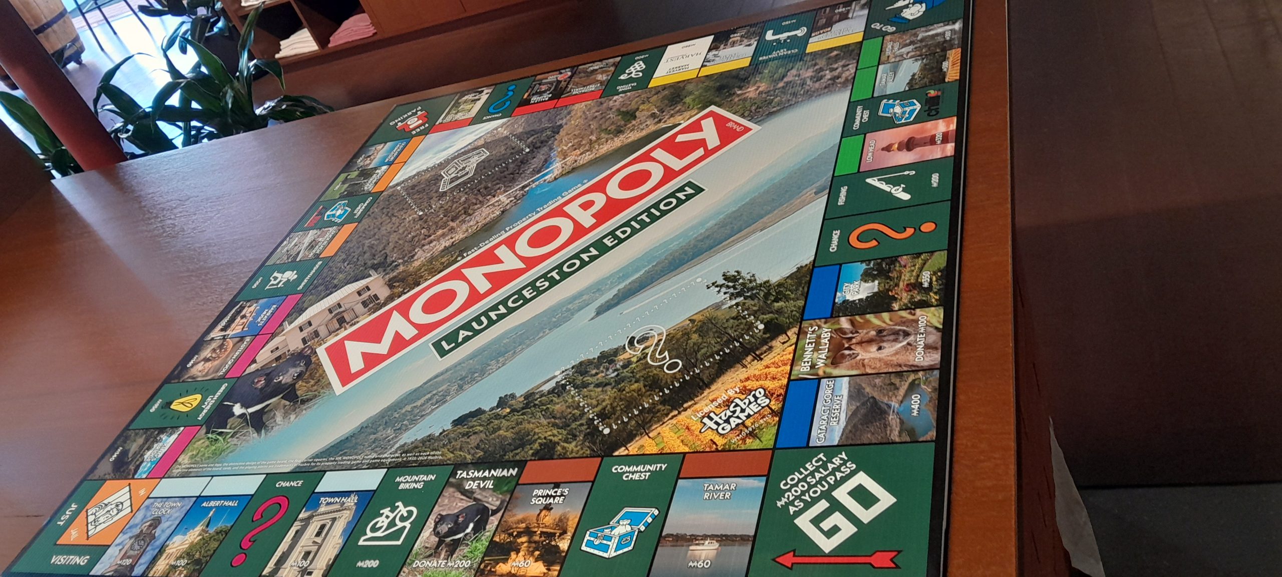 image shows large model of monopoly playboard